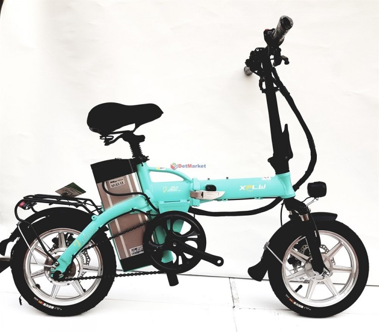 Электровелосипед XPLW GB17 14 дюймов складной Бирюзовый